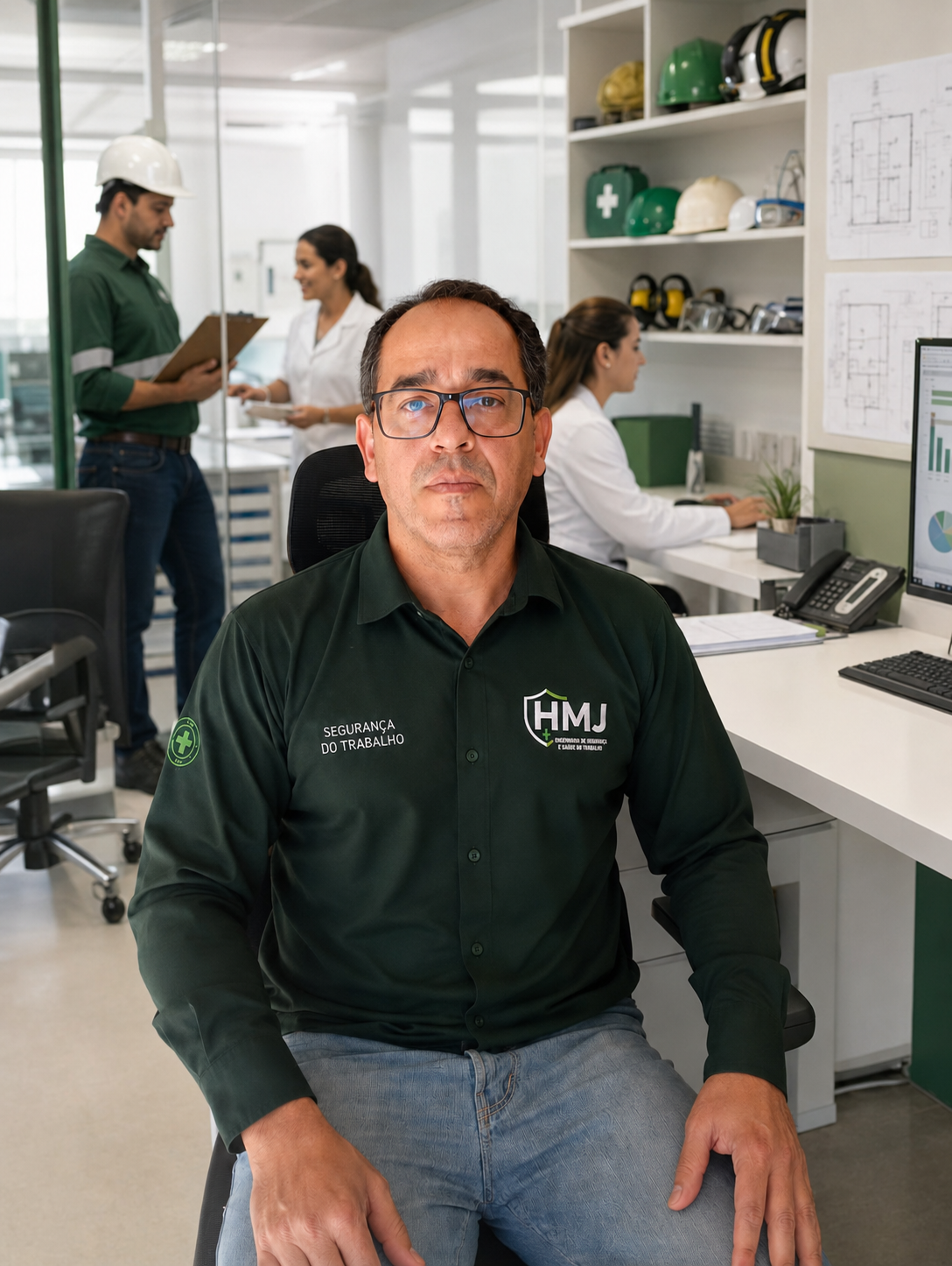 Especialista da HMJ em escritório de engenharia de segurança e saúde do trabalho